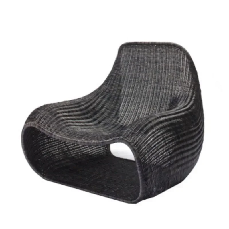 Creative Outdoor Indoor Rattan Chair Furniture Nordic Simple Southeast Asia Rattan Sofa Hotel Model Room Leisure Chair