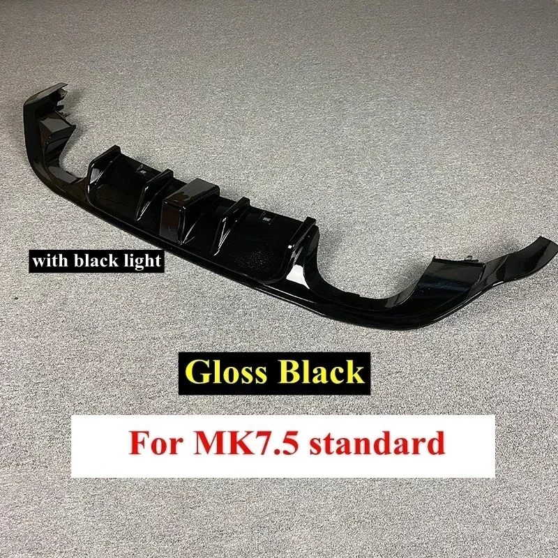 Voor Volkswagen Golf 7.5 Gti Mk7.5 Gti Tcr Auto Achterbumper Diffuser Achterzijde Splitter Spoiler Lip Voor Mk7.5 Golf 7.5 Standaard
