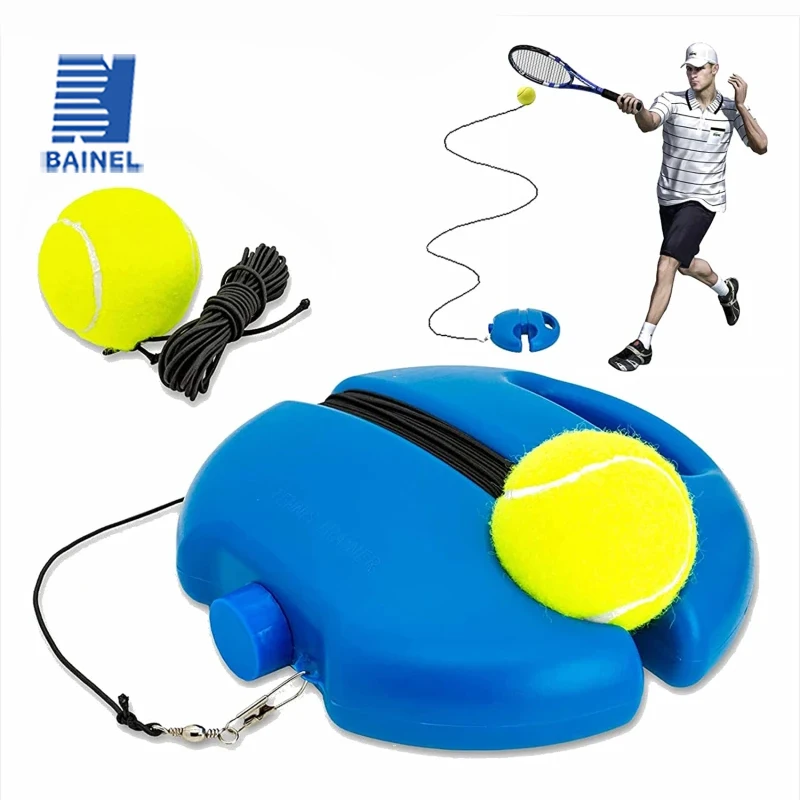 1 Set Tennis Trainer with Tennis Bounce Ball and Practice Ropes Suitable for Indoor Outdoor Tennis Training