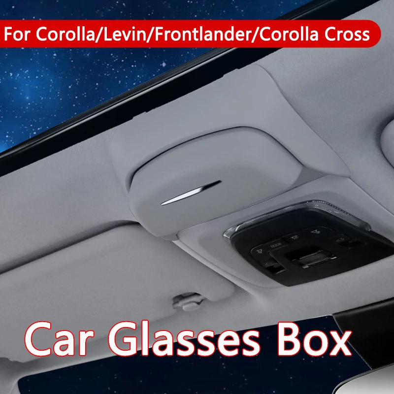 Car Sunglasses Holder Case Sun Glasses Clips Storage Box Fits For Toyota Corolla 19-22 Frontlander 22 Corolla Cross 22 Accessory