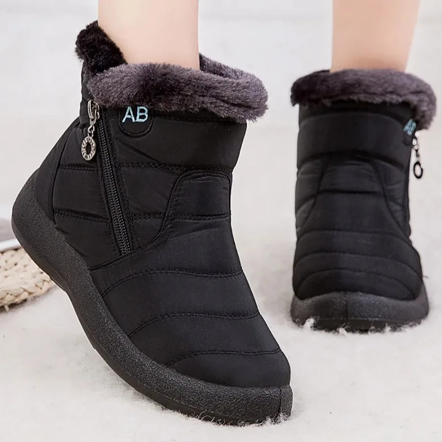 

Women's Boots Women's Ankle Boots With Fur Winter Shoes Women Low Heels Winter Boots Snow Waterproof Botas Mujer Winter Footwear