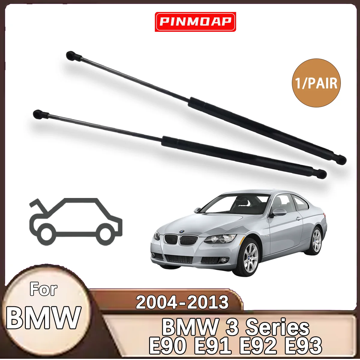 

Передние газовые стойки капота, опорный стержень пружинной планки для BMW 3 серии E90 E91 E92 E93 2004-2013 OE 51237060550, опорный стержень подъема капота