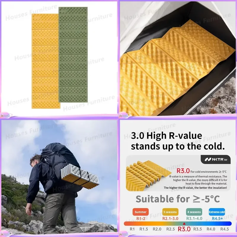 R3.0 Folding Egg Nest Pad Outdoor Portable Ultralight Tent Moisture Proof Sleeping Mat Camping Hiking Cushion Backpacking