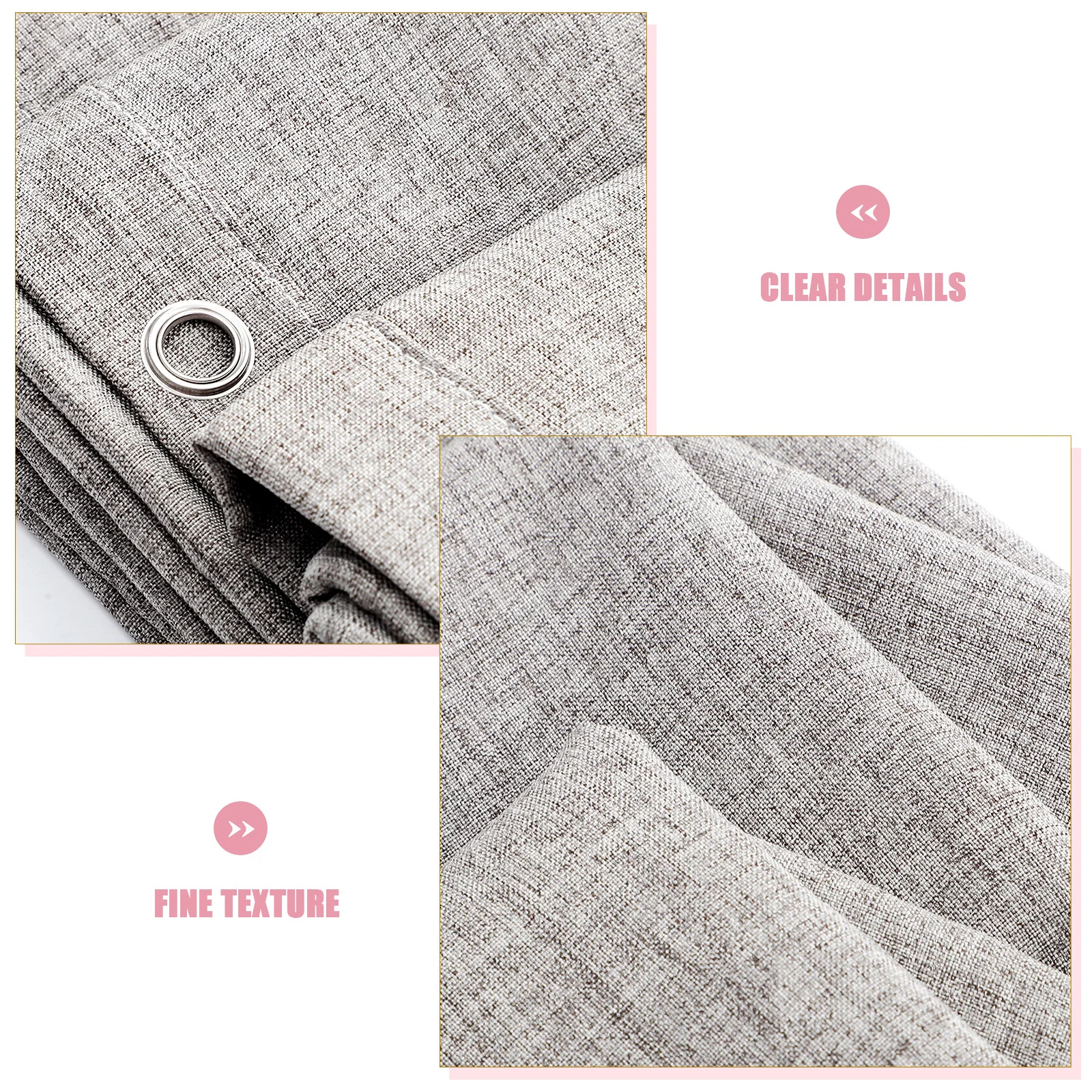 

Waterproof Linen Shower Plain Color Practical Bath Curtain For Bathroom Home Hotel Dorm Use Large Thickened Machine