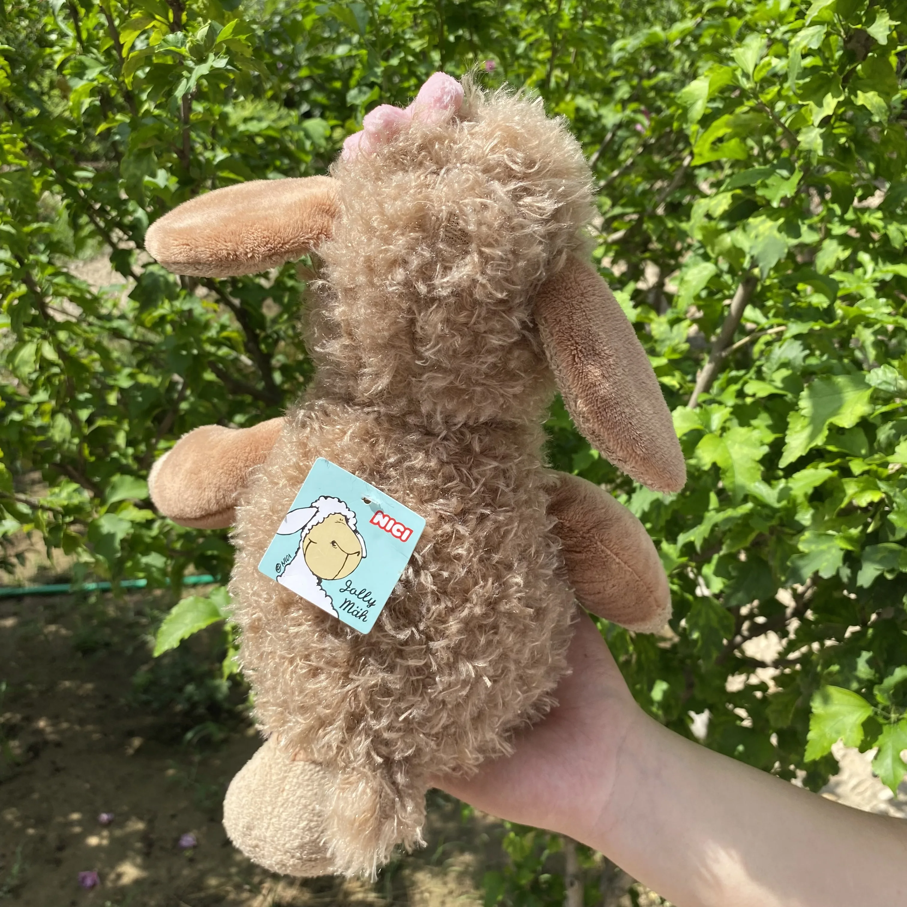 Poupées bébé mouton Kawaii marron, peluches animaux mignons, jouets doux pour enfants, cadeaux d'anniversaire et de Noël, 25-35cm