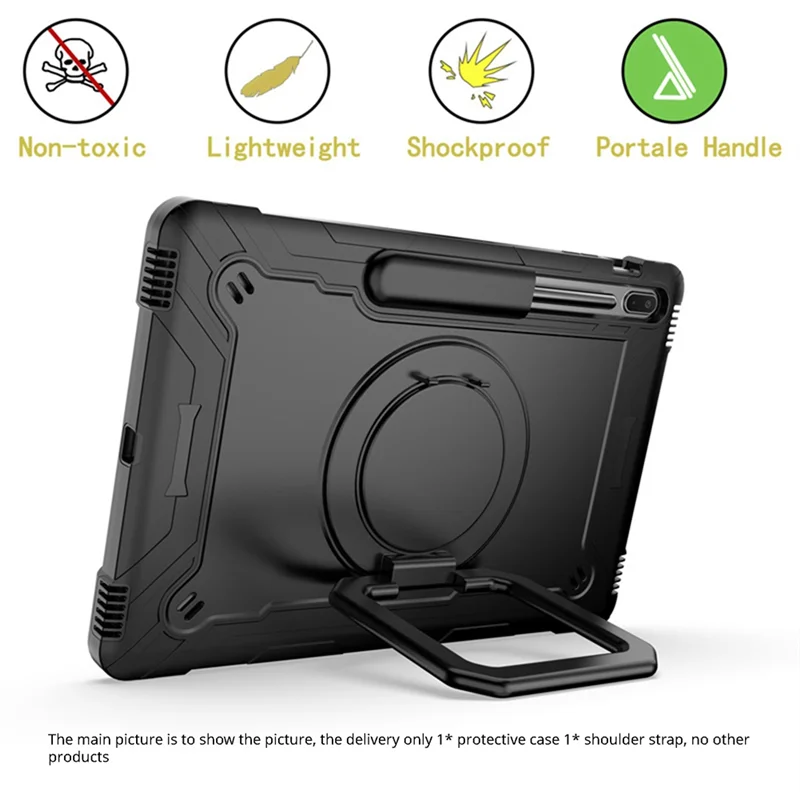 

Case For Tab S7 FE 12.4Inch Bracket Handle Shoulder Strap Shockproof Cover