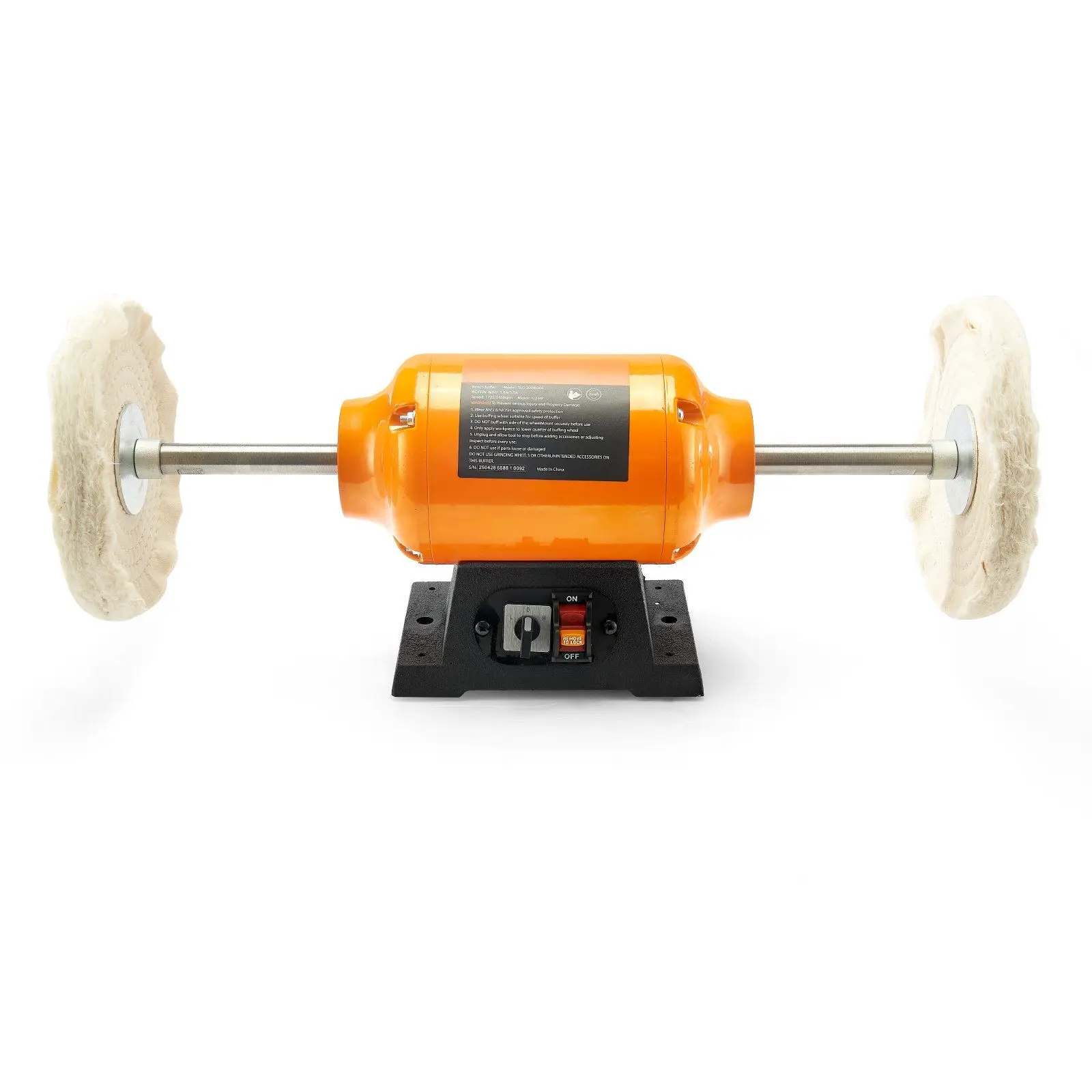 

8-дюймовый настольный буферный полировщик 1/2 л.с., 1725 об/мин/3450 об/мин для ювелирных изделий из металла, дерева