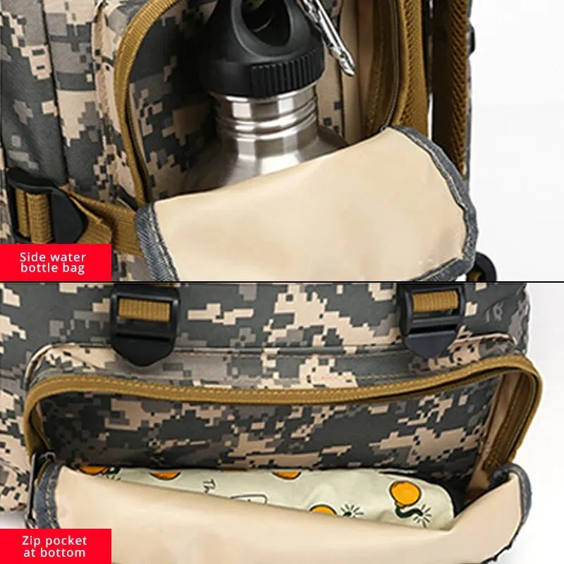 Outdoor Camouflage Backpack Men Large Capacity Waterproof Outdoor Military Backpack Travel Backpack for Men Hiking Bag