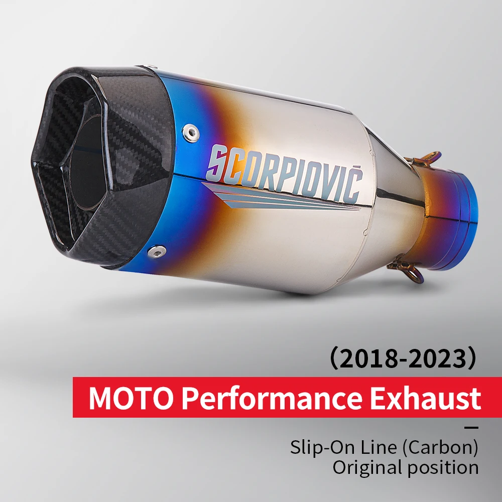 

universal 51mm Escape Moto Tube Motorcycle Exhaust Muffler SR1 For Tmax 500 530 560 AK550 GSX1300R X-ADV750 R3 R1 Z400