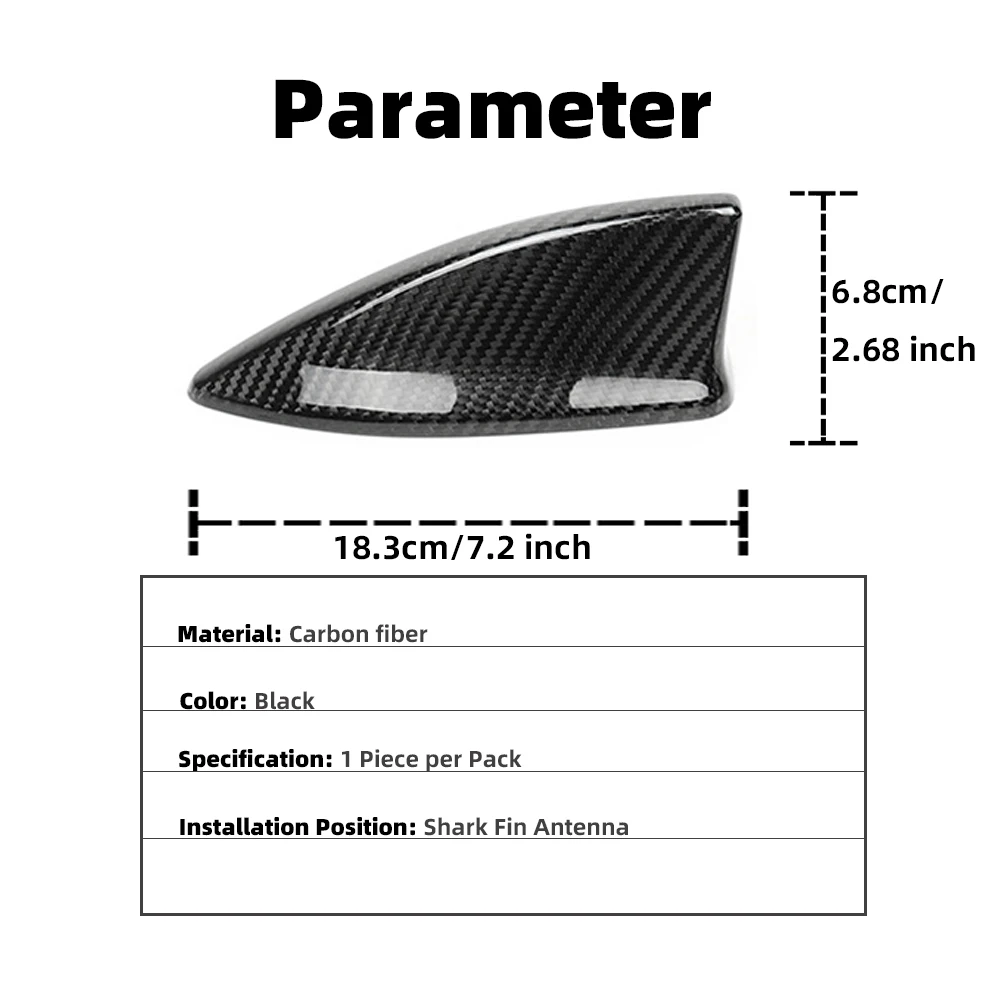 For Honda Civic Hatchback The 10th Generation Real Carbon Fiber Shark Fin Aerial Antenna Cap Cover Trim Black Red Accessories