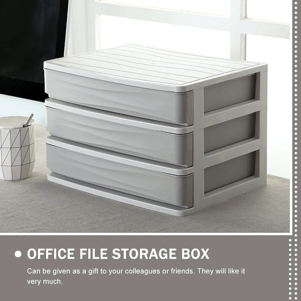 Desktop File Cabinet Desk Organizer, Multi-Layer File Holder, Office File Storage Box, gaveta de plástico