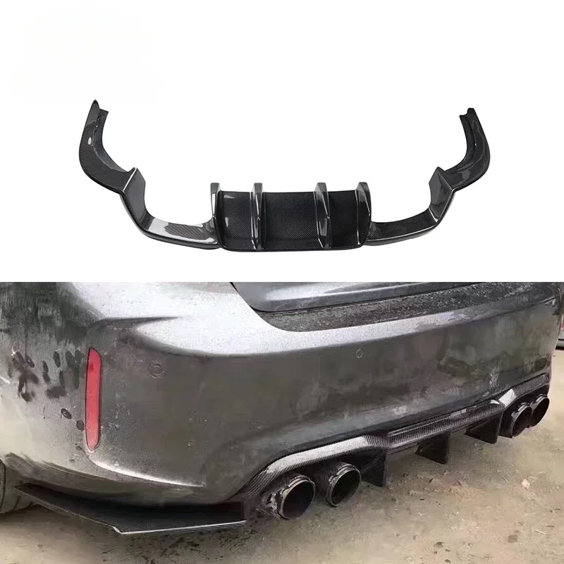 V Type Rear Car Bumper Spoiler Diffuser Lip Carbon Fiber Car Rear Diffuser For BMW M2 F87