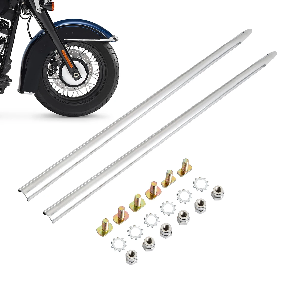 

Front Fender Spears Trim Fit For Harley Touring Road King Electra Glide 1982-2023 Softail 1986-2017 Motorcycle Mudguard