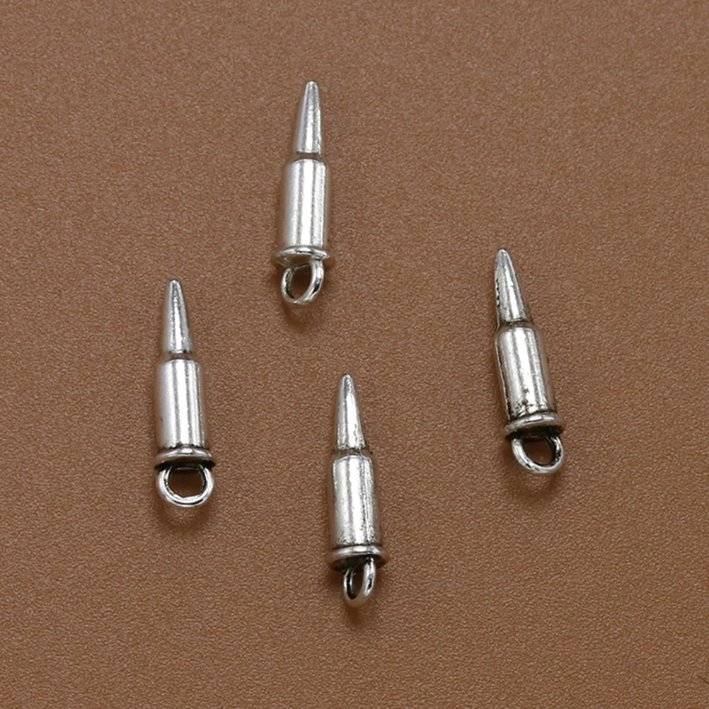 

20 шт. кулон в форме пули, уникальный дизайн, очаровательные подвески, тонкая работа, изготовление ювелирных изделий, подвески, серебряный браслет
