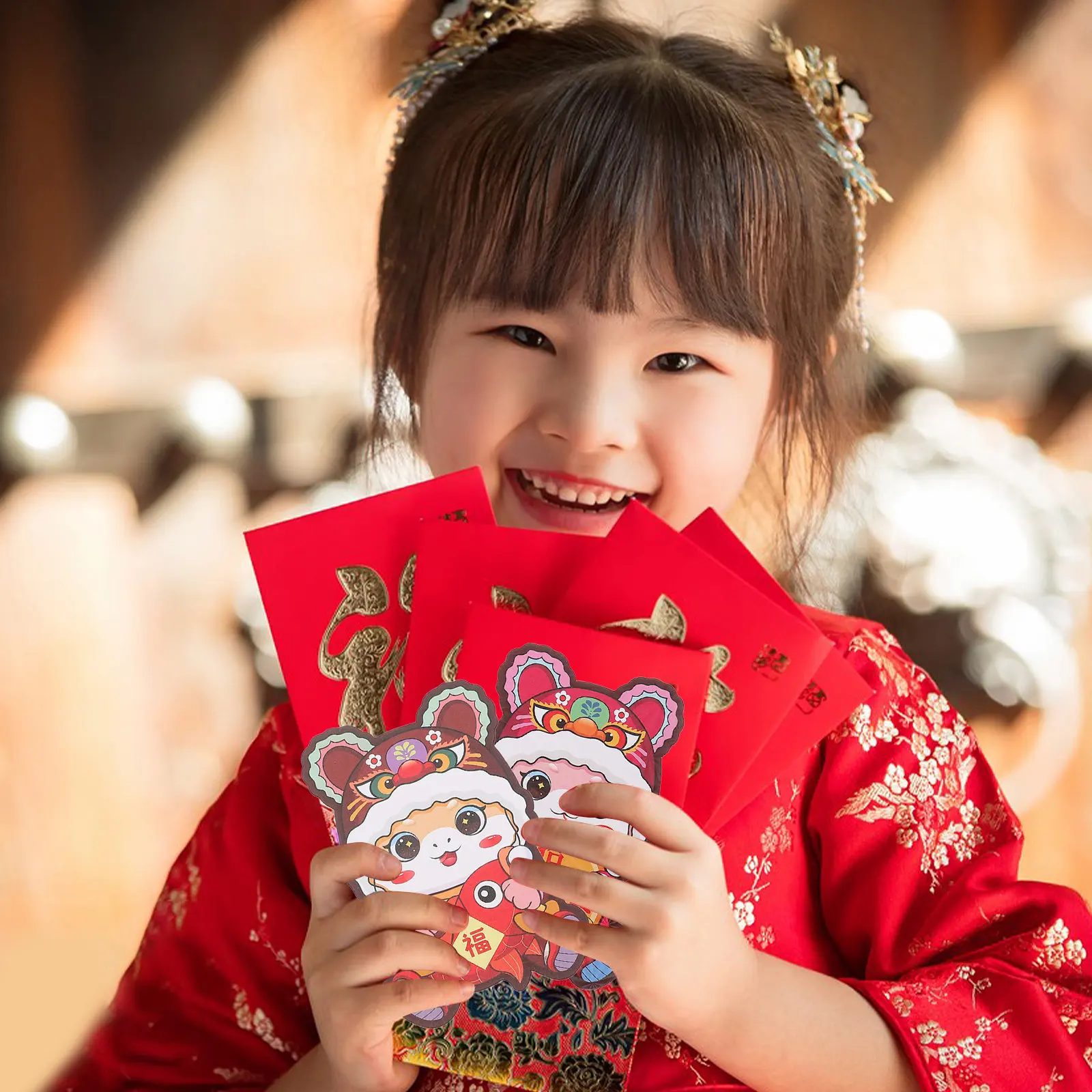 

30Pcs Year of The Snake Red Envelopes 2025 3D Cartoon Design Festive Red Packets for Cash Family Gatherings Lunar New Year