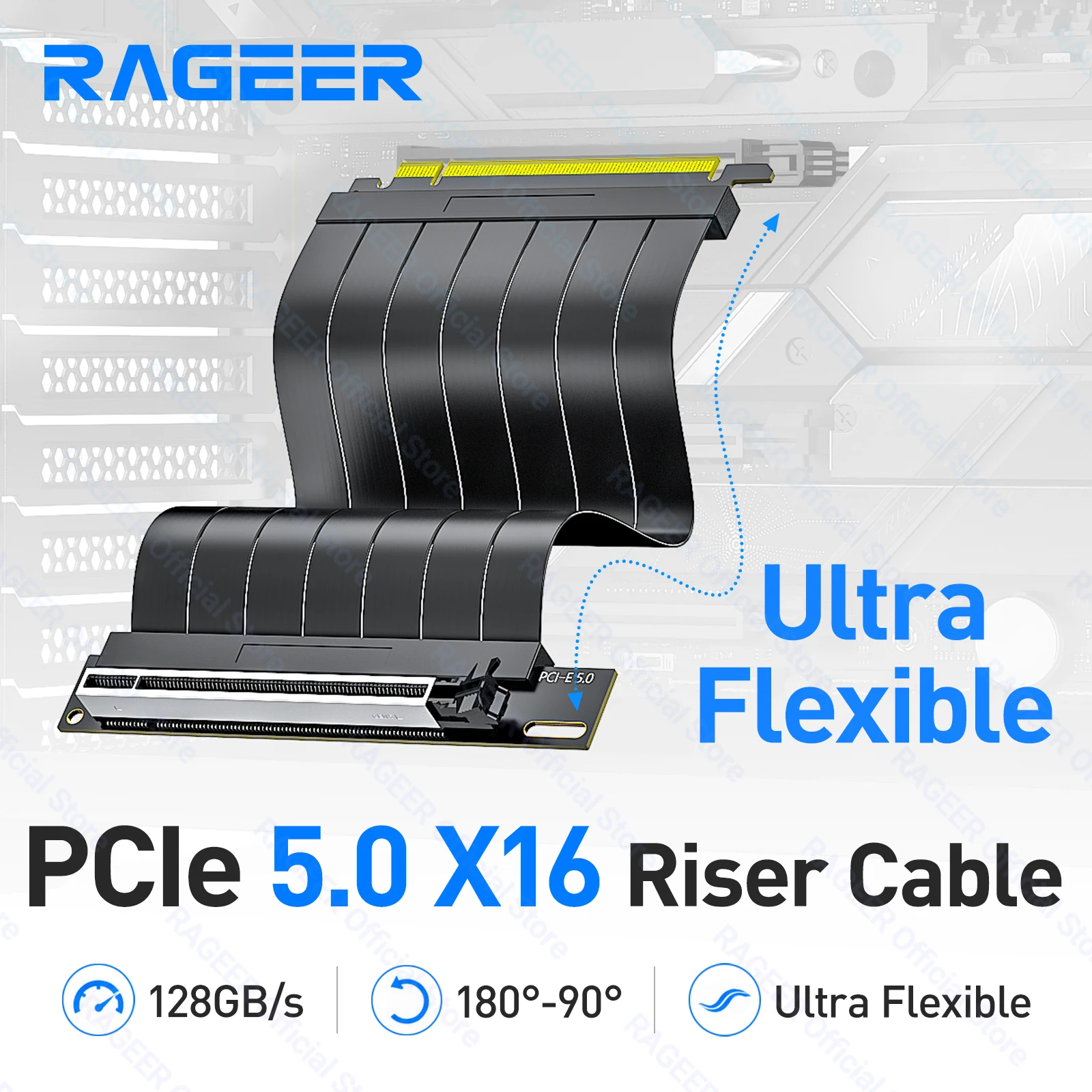 rageer-pcie-50-x16-riser-cable-ultra-flexible-cable-180-90-degrees128gb-s-graphics-card-extension-cable-for-rtx-5090-15-20cm
