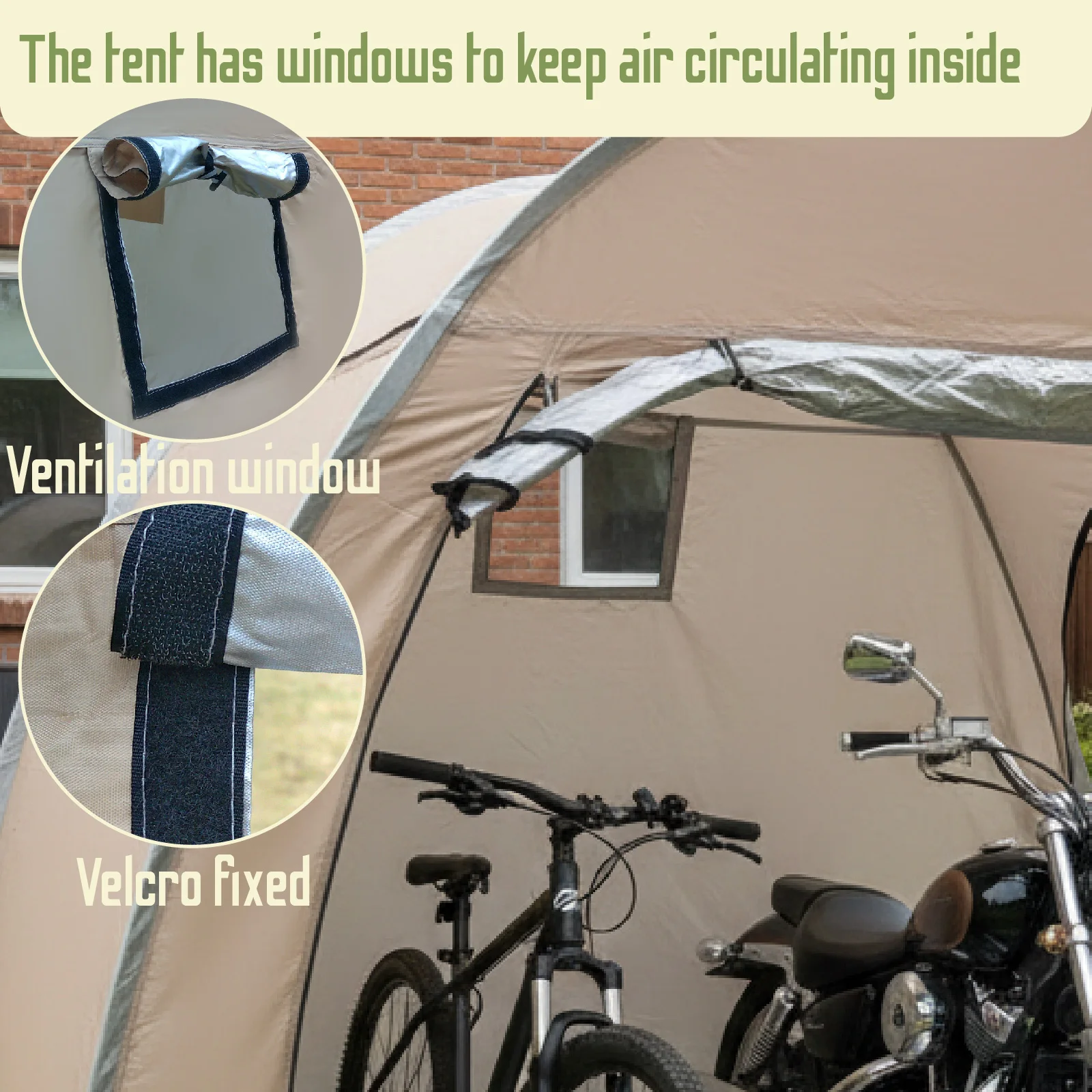 1 Pack Travel‑Friendly Bike Storage Tent, Lightweight Shelter for Bike Enthusiasts, Yard Bicycle Storage Shed Cover