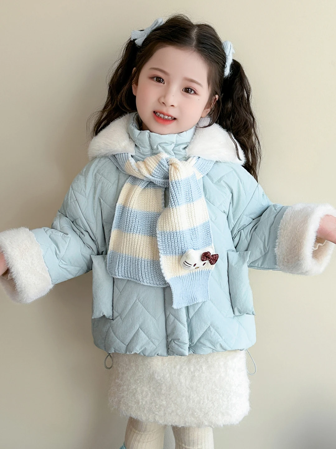 

Хлопковая куртка для девочек, осенне-зимняя модная детская зимняя одежда, пальто с хлопковой подкладкой для девочек, детская зимняя одежда