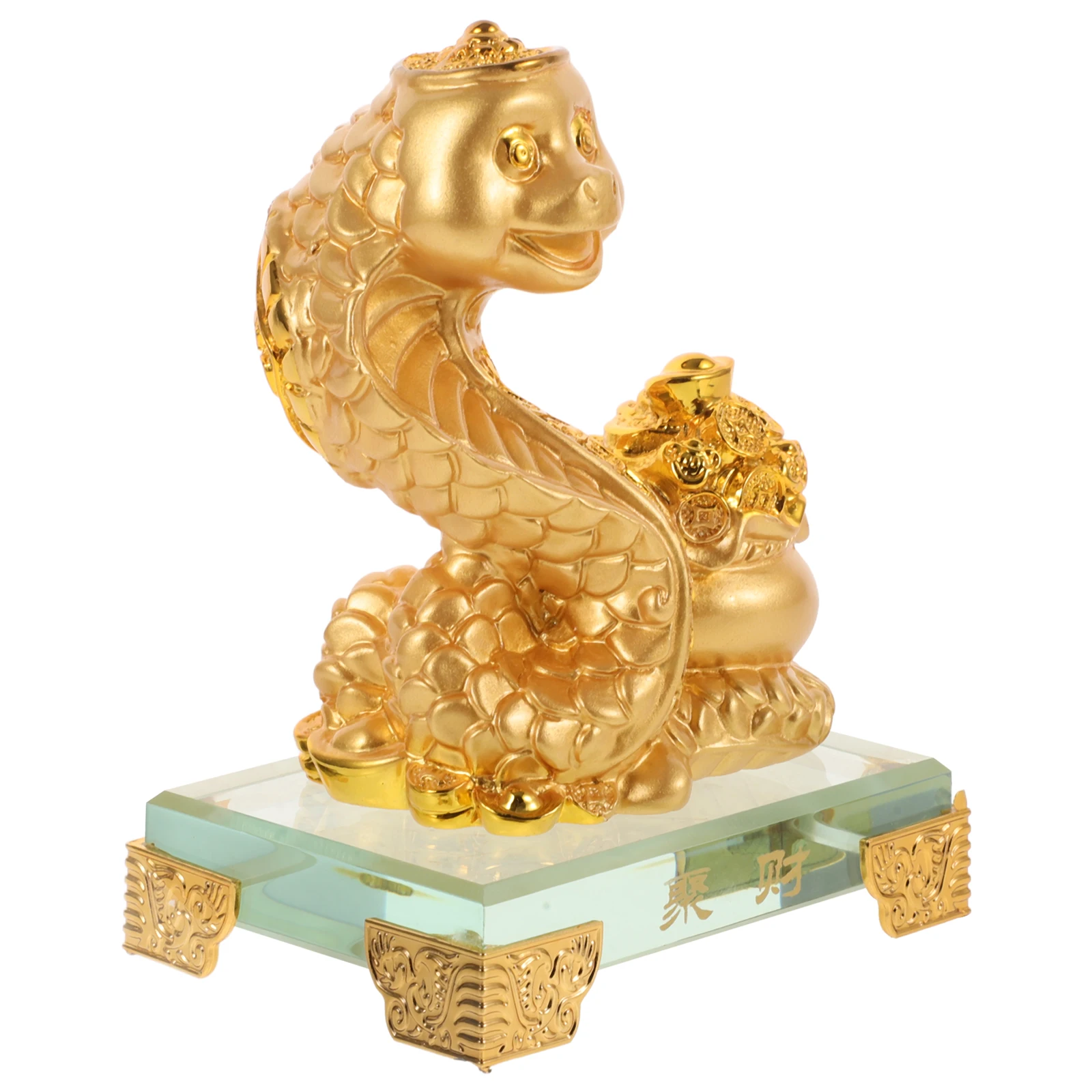 

Zodiac Snake Statue Alloy Crystal Desktop Decoration Delicate Creative Office Tabletop Snake Ornament Alloy Decor
