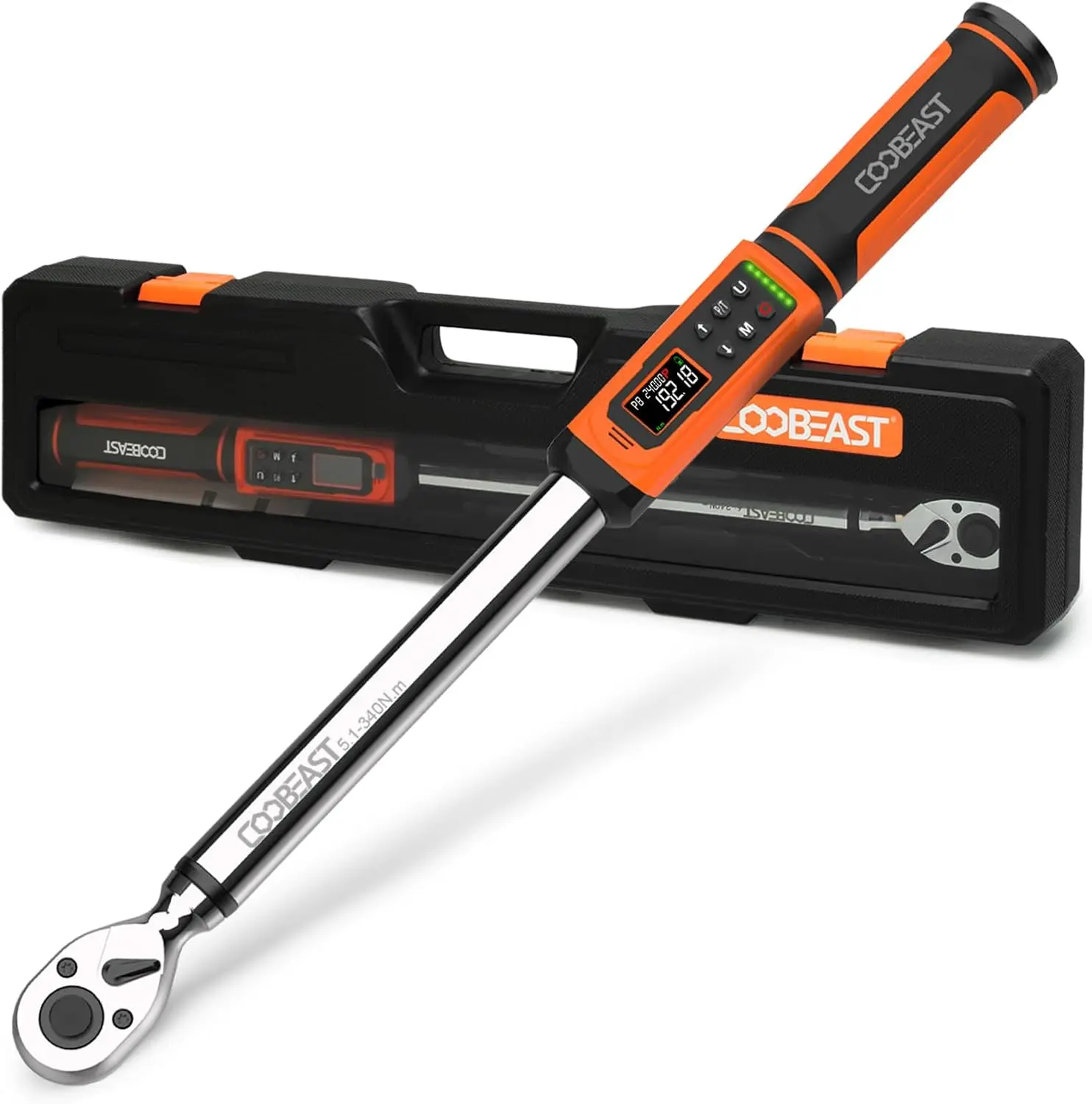 

Электронный динамометрический ключ 1/2 дюйма с предустановленными значениями, звуковым и световым оповещением для авторемонта