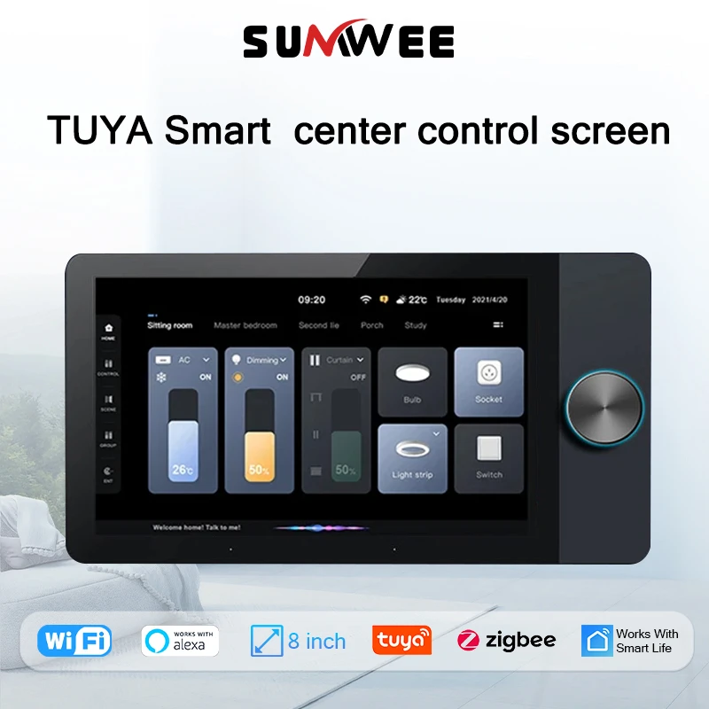 8.1 android system TUYA smart home wall music player bluetooth wall mounted speakers amplifiers audio backgound music system