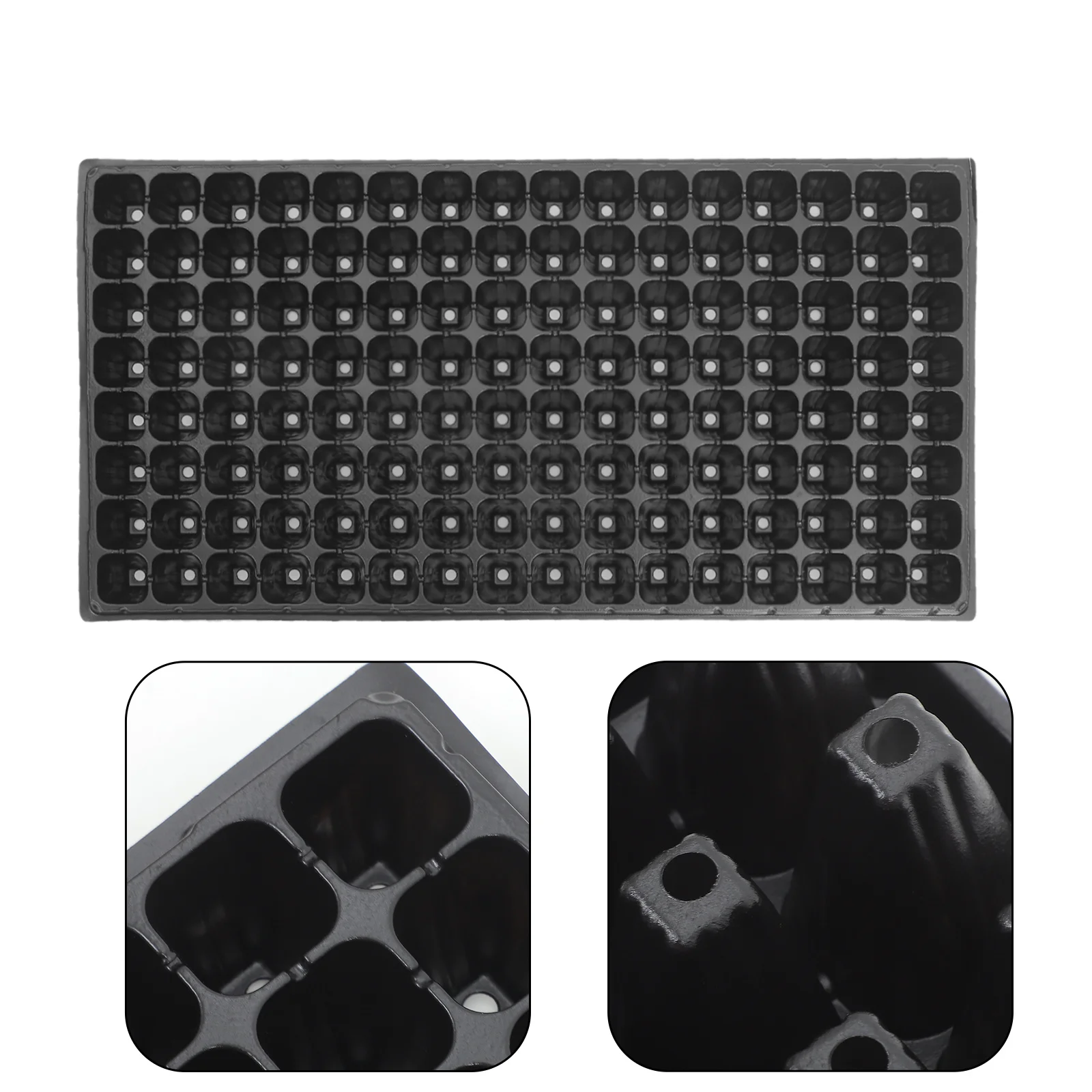 

128 Plastic Seedling Tray Lightweight Nursery Container For Home Gardening Grower Diy Sprouter Ventilated Design Easy Root