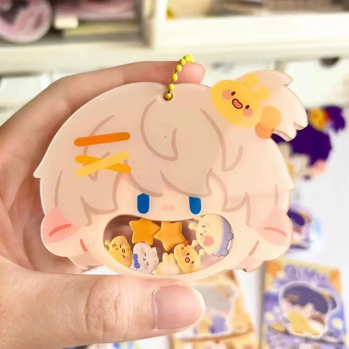 "الحب والفضاء العميق تشين تشي شيك شيك المفاتيح شين شينغ هوي لي شين تشي يو إنس نمط قلادة كهدية للأصدقاء. #1