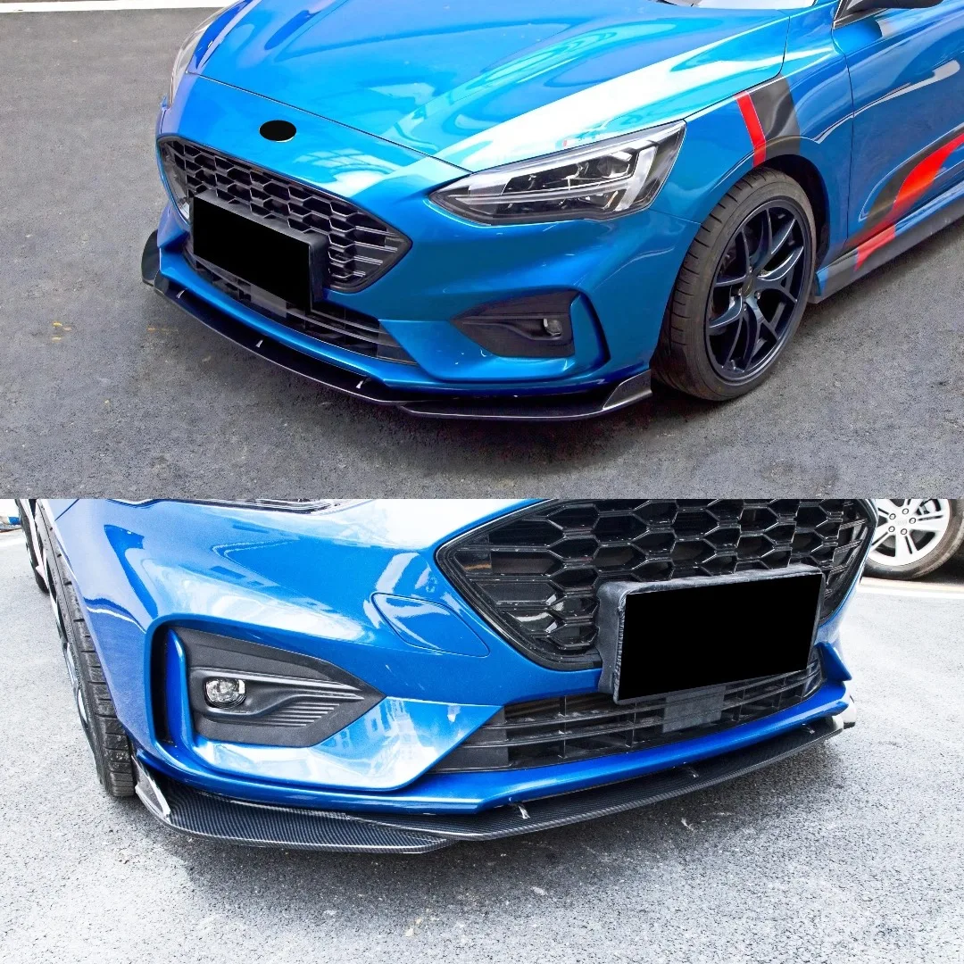 Protector de Parachoques Delantero, Difusor, Splitter, Cubierta Inferior para Ford Focus MK4 2018-2021, Deflector de Coche, Accesorios de Tuning, Air Dam