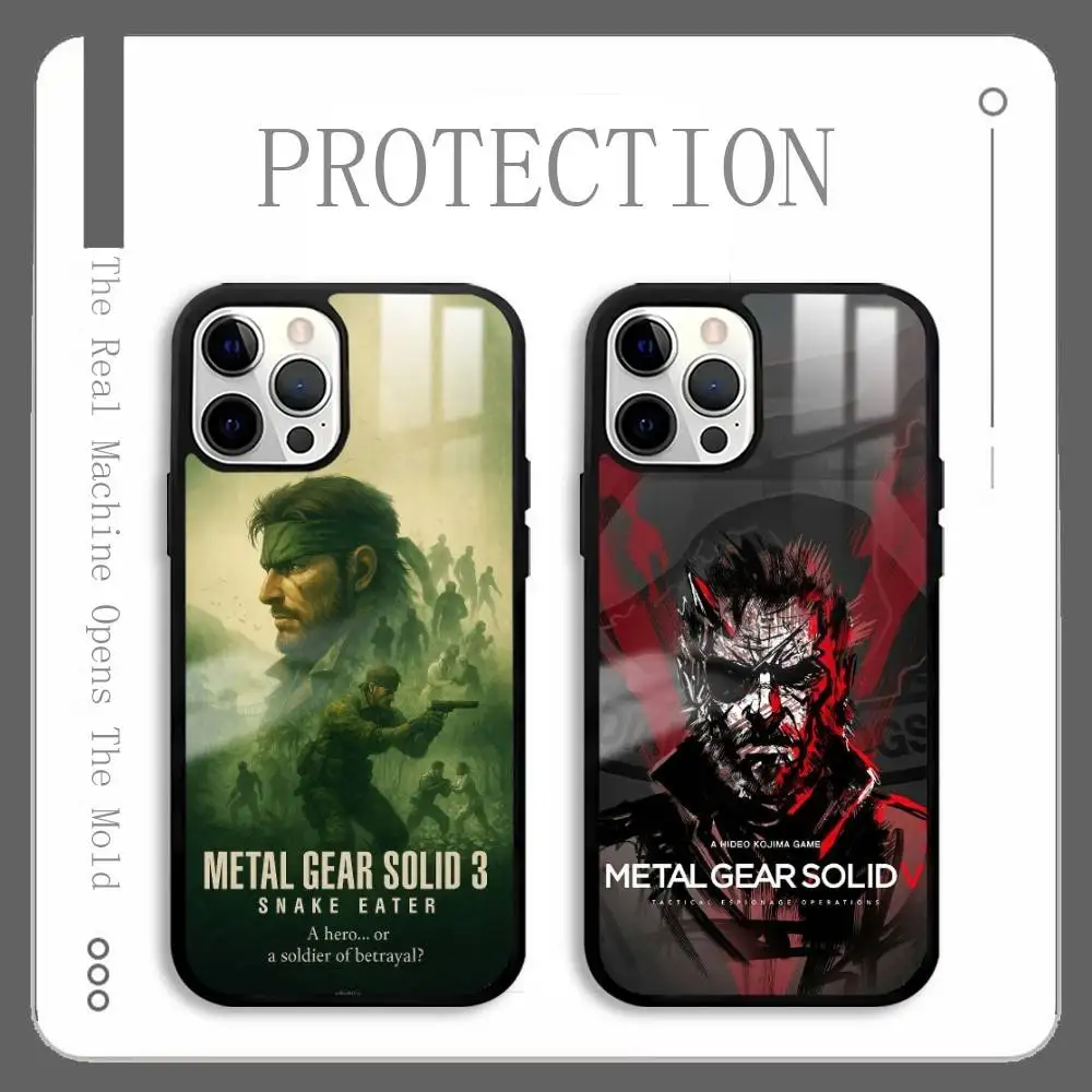 

Game Metal G-Gear SolidS Phone Case For IPhone 17 16 15 14 13 12 11 Pro Max Plus Mini Plus Hard Mirror Surface Protect Funda