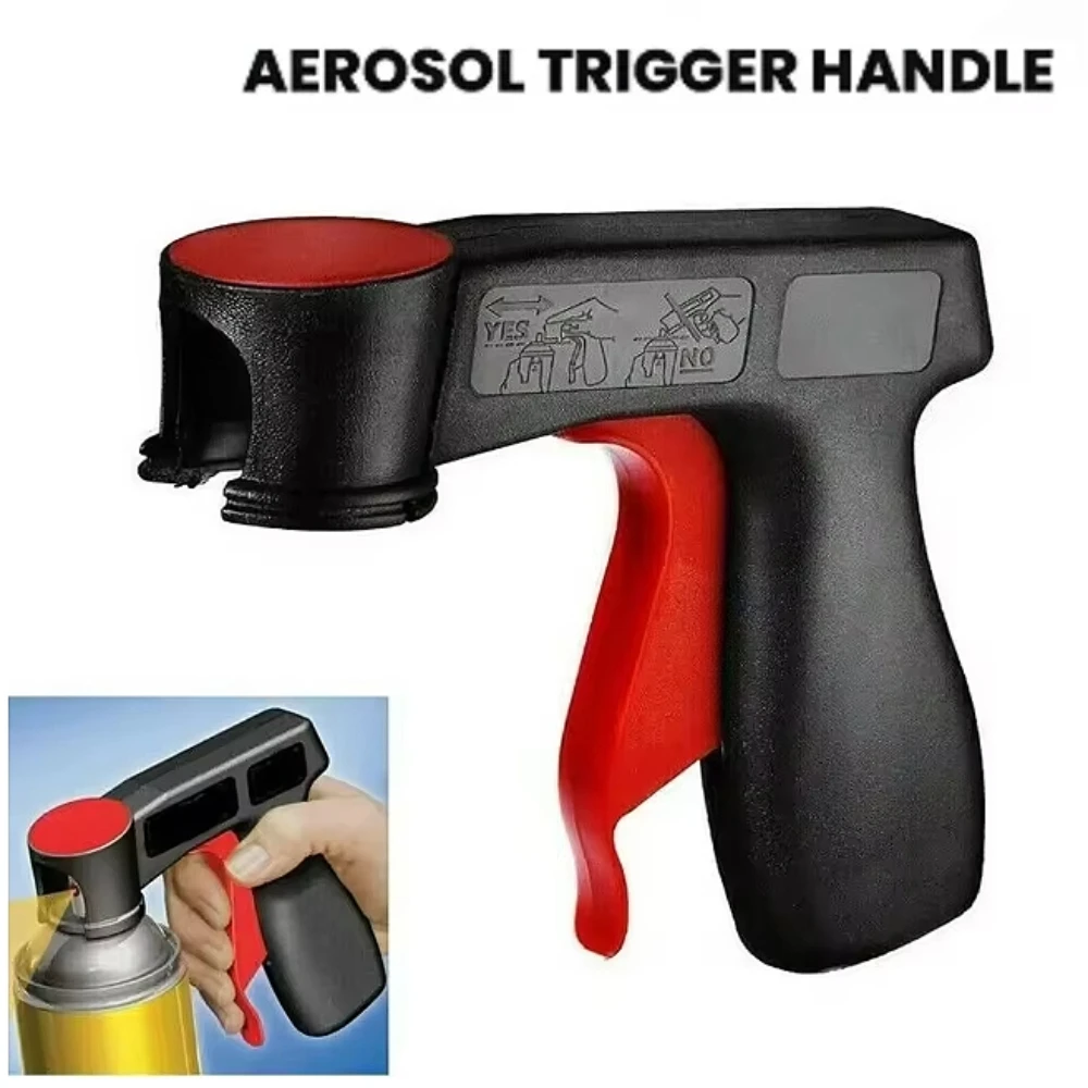 

Paint Spray Handle Bottle Adapter New Arrival Black Universal Protable Ergonomic Full Grip Locking Auto Maintenance Repair Tool