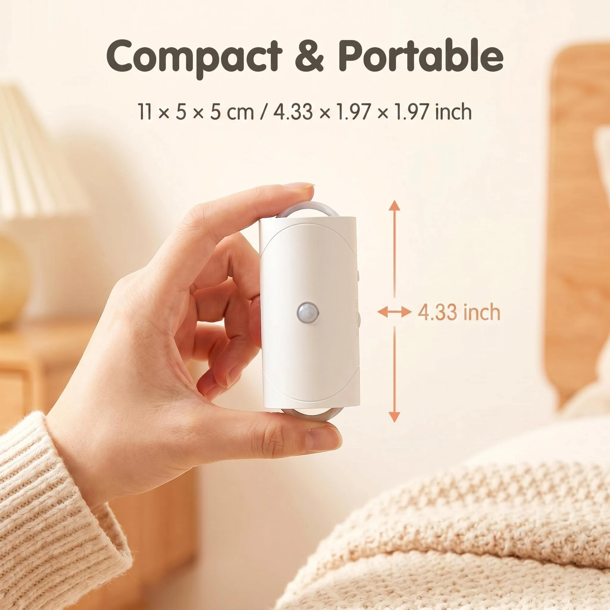 2 Pack Color Changing LED Wall Light, Motion Activated Cordless Rechargeable Up Down Lamp, Magnetic Stick-on Night Light with Re