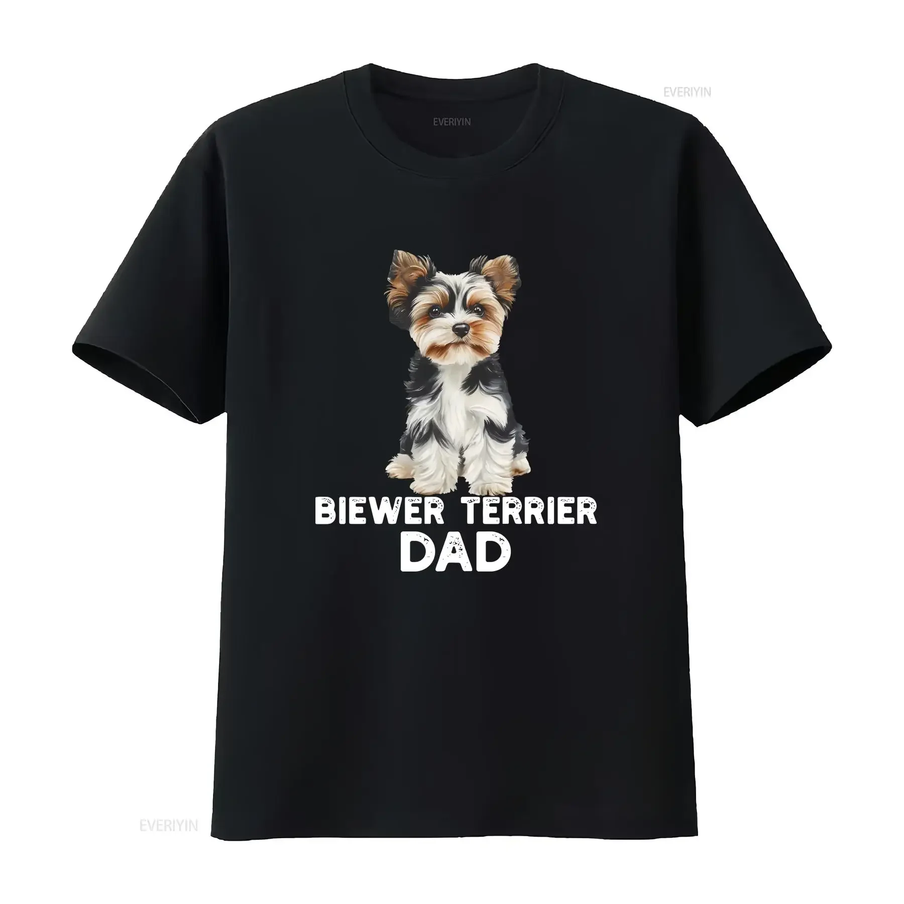 Camiseta para papá de perro Biewer Terrier, para amantes de las mascotas, con diseño de cachorro lindo, estilo vintage lavado, ropa de diseñador, elegante, suave, ligeramente gráfico