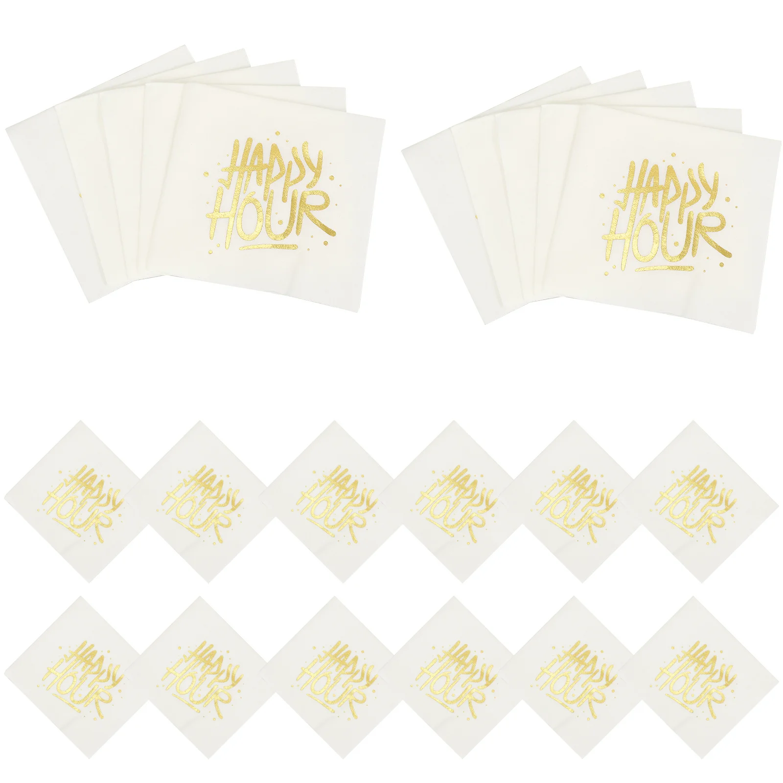 مناديل ورقية مزخرفة، مناديل عشاء للاستعمال مرة واحدة لحفلات الزفاف والعطلات والاحتفال بأدوات المائدة بنمط الكلمات الإنجليزية