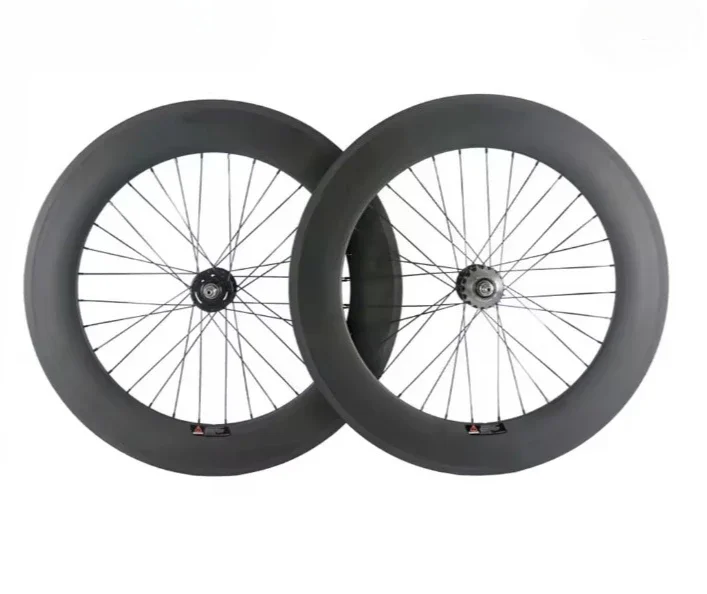 700C Single Speed Carbon Bicycle Front and Rear Wheelset Depth 60 / 88mm Tubeless Clincher Track / Fixed Gear Street Bike Wheels
