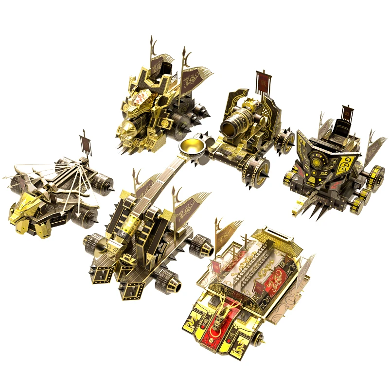 

Microworld Chariot Of Empires model kits DIY laser cutting Jigsaw puzzle fighter model 3D metal Puzzle Toys for Children