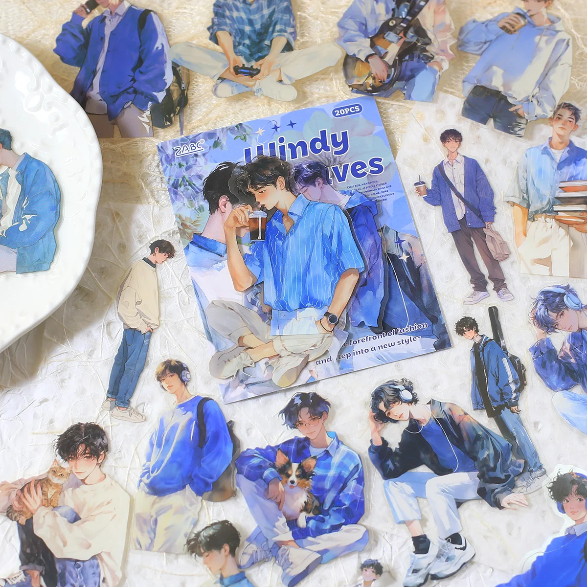 20 قطعة من ملصقات القصاصات الشفافة للحيوانات الأليفة مواد الديكور سجل القصاصات DIY ألبوم الصور مجلة الكولاج ملصقات الحرفية الإبداعية #5