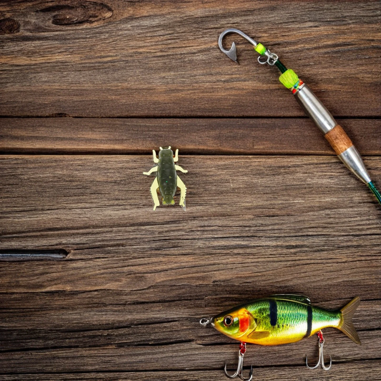 

100pcs Realistic Fishing Bait Lifelike Soft Baits for Freshwater Bass Reusable Lure Kits Simulation Crickets Fish Baits