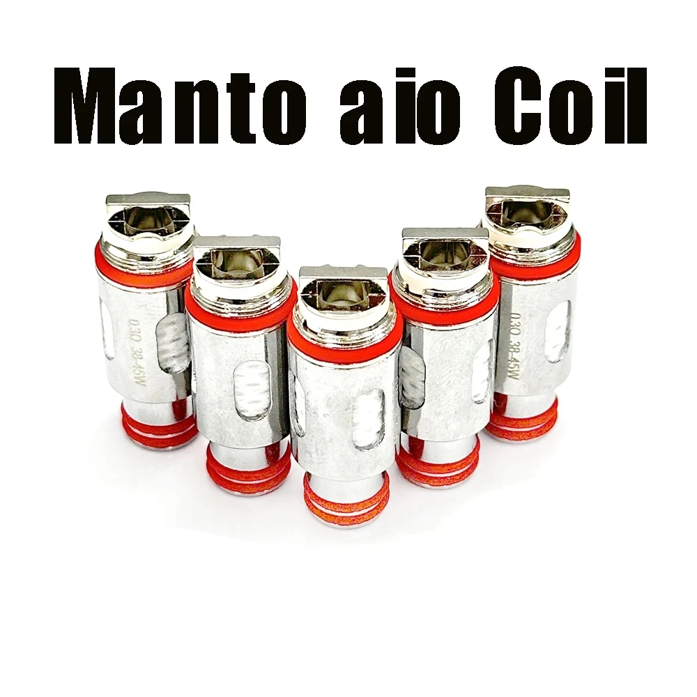 

5pcs/pack Manto AIO Coil 0.15ohm 50-60W 0.3ohm 38-45W Fit for Jellybox Mini Manto AIO Plus Kit Rincoe Manto AIO Pod Kit