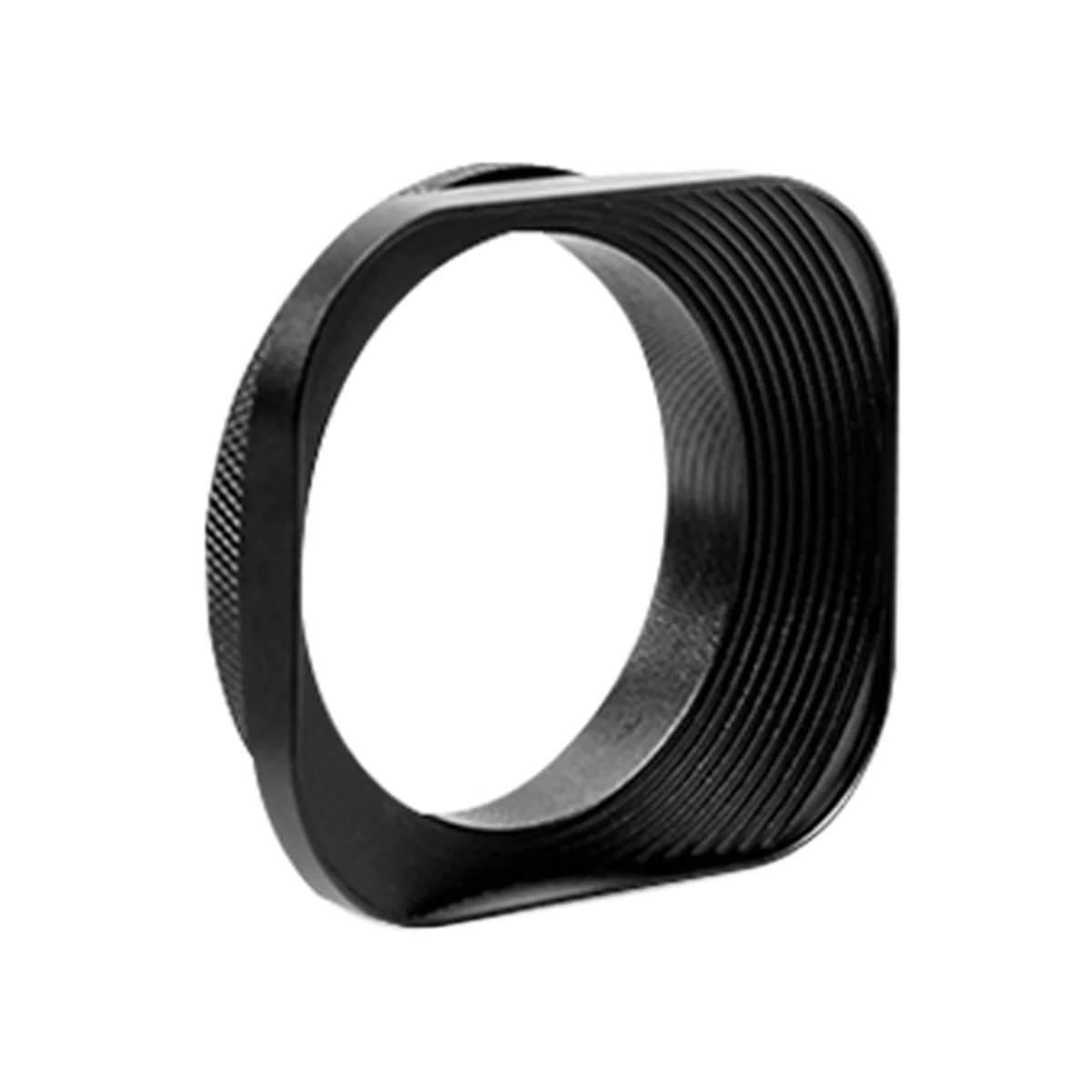 52mm SLR Micro-Single Lens Hood Square Aluminum Alloy Lens Hood for , , , Cameras Black