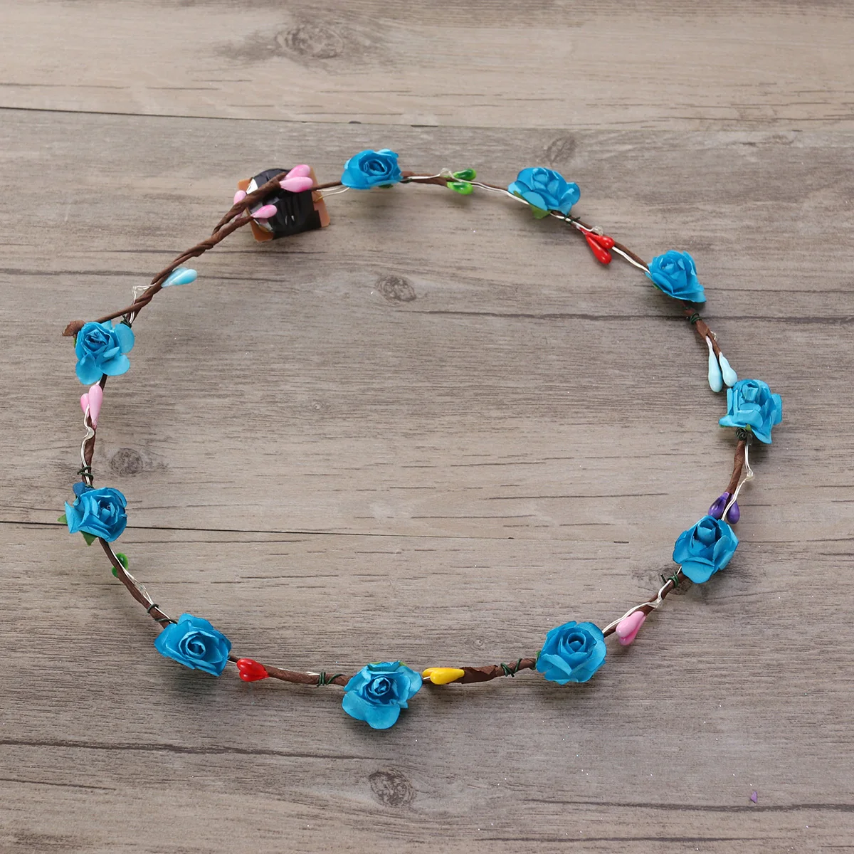 

Luminous Flower Wreath Headband Headdress Wedding Party Accessories Garland Hair Tool for Women Girls Children