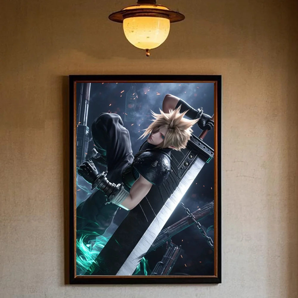 ألعاب الفيديو النهائية F-Fantasy ملصق HD الفن لزجة جدار مقاوم للماء غرفة المعيشة المنزلي غرفة نوم بار اللوحة الزخرفية الجميلة #3