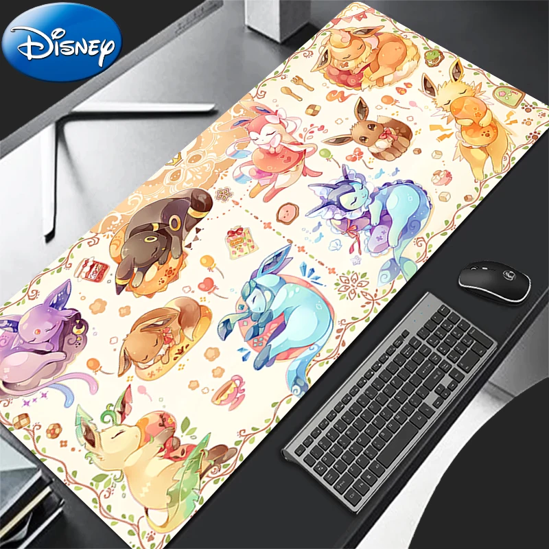 Mouse Pad 90x40cm P-Pokemon Gamer para Notebook Jogos MousePad Impressão HD Teclado com Borda Reforçada xxl Mousepad Tapete de Mesa para Jogos