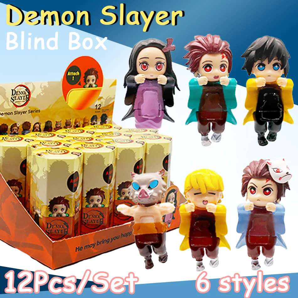 HOT Demon Slayer Sunny Angel Series Blind Box Car Decoration Desktop Computer Screen Cupid Hand Fashion Play Doll Birthday Gift