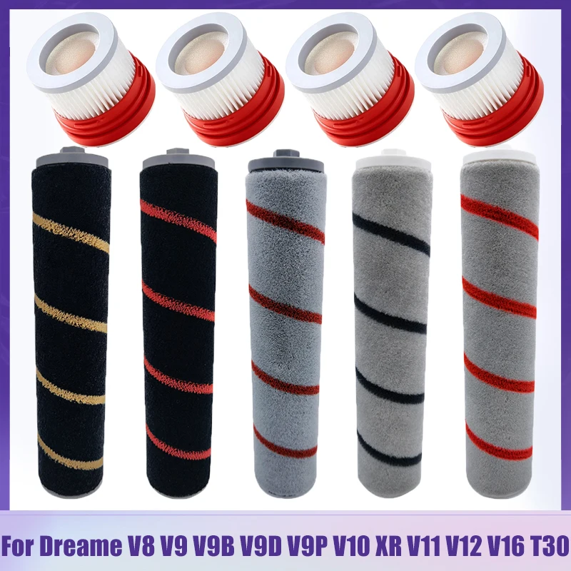 Main Brush Hepa Filter For Xiaomi Dreame V8 V9 V9B V9D V9P V10 XR V11 V12 V16 T30 Wireless Handheld Vacuum Cleaner Spare Parts