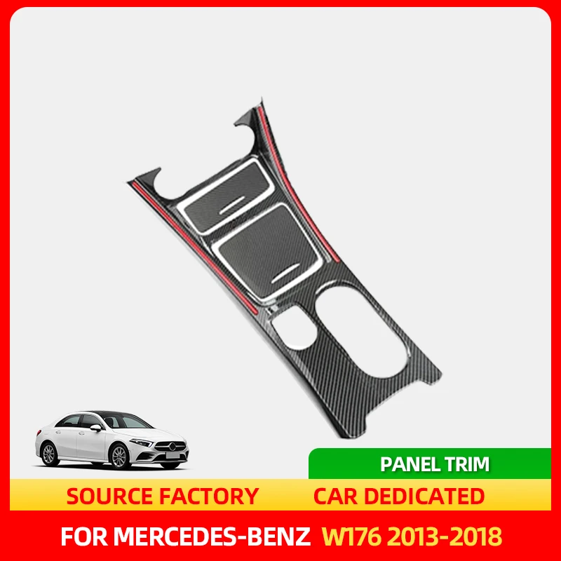 

Стайлинговые молдинги, центральная консоль автомобиля, держатель для чашки с водой, отделка панели для Mercedes GLA CLA A Class W176 2013-2018, левый руль, ABS, углеродное волокно