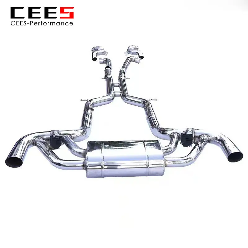 CEES Catback Valve Exhaust Decat Downpipe for Mercedes-Benz GT  C190 4.0T 2016-2022 StainlessSteel Valvetronic Muffler System