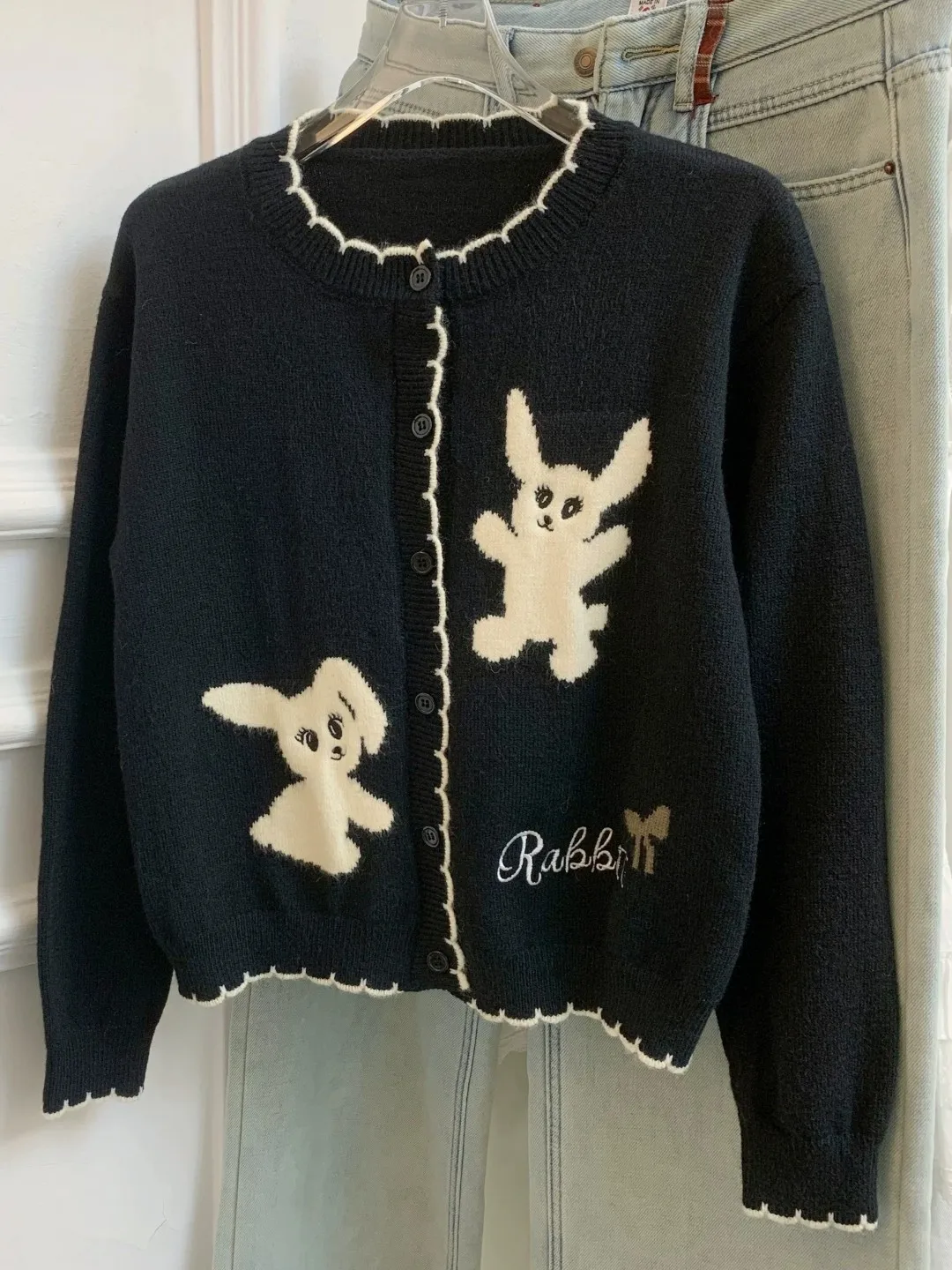 Women's Knitted Short Cardigan High Waist Heavy Embroidery 3D Flowers Spring Autumn New Style Casual Style Polyester Fiber