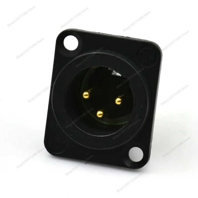 For Black Gold-plated Balanced Three-core XLR  Male-female Connector