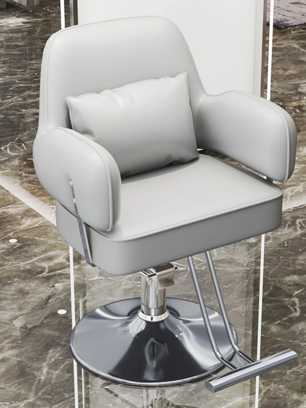 

Professional Simple Swivel Barber Chair Lift Perm Hair Dyeing Barber Chair Comfort Cadeira De Barbeiro Beauty Furniture KMBC