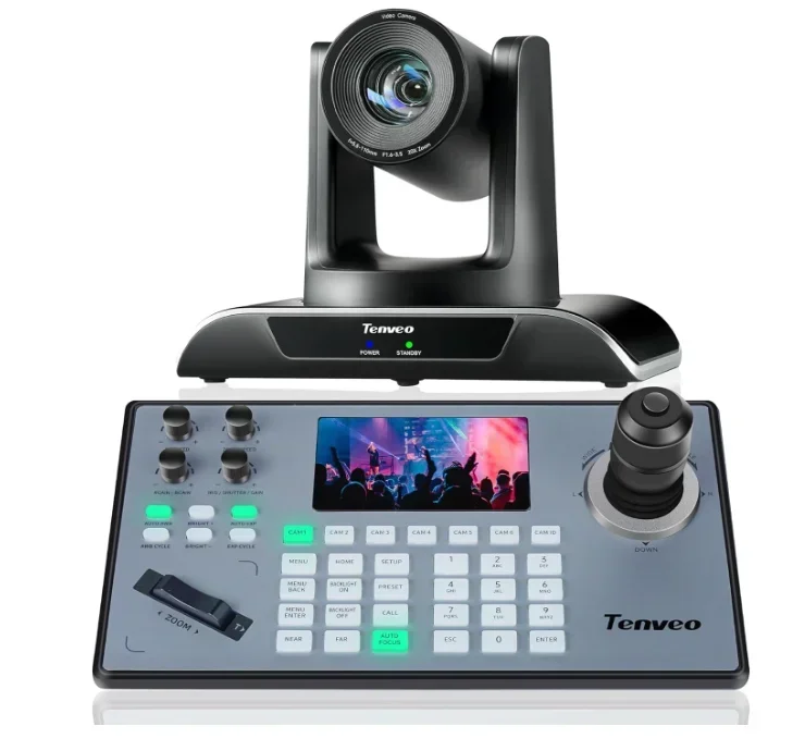 

Tevo-VHD20H+KB200PRO 20X Zoom HDMI/USB3.0/LAN(PoE) PTZ Conference Cameras And PTZ Joystick Keyboard Controller For Church/live